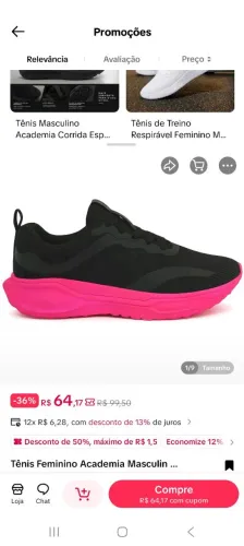 Tênis esportivo feminino DRYFIT FLAMNESS