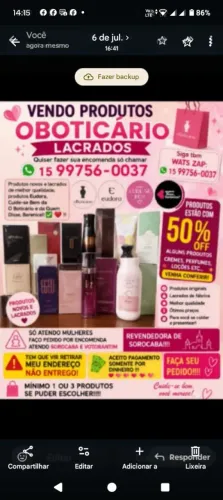 VENDO O BOTICARIO POR ENCOMENDA