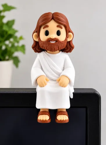 Mini Jesus 5 cm Boneco Decorativo - Lembrancinha Religiosa 3D