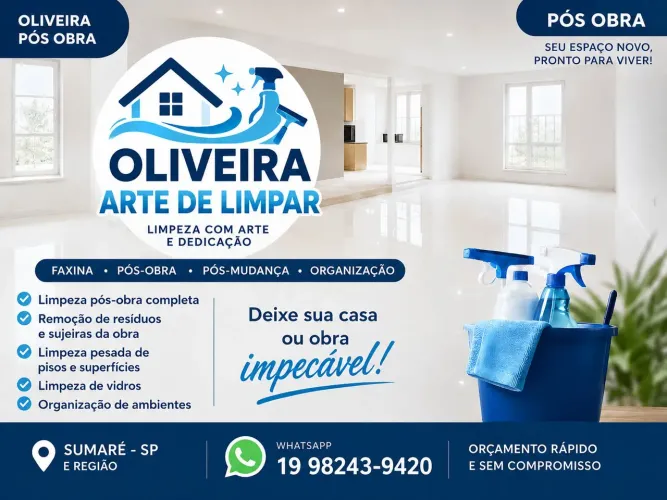 Limpeza pós obra 