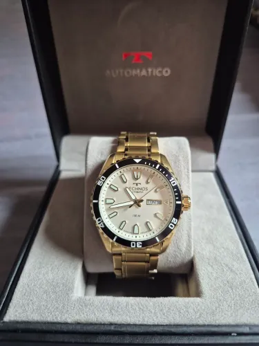 Relógio Technos Masculino Automático Dourado - 8205PG