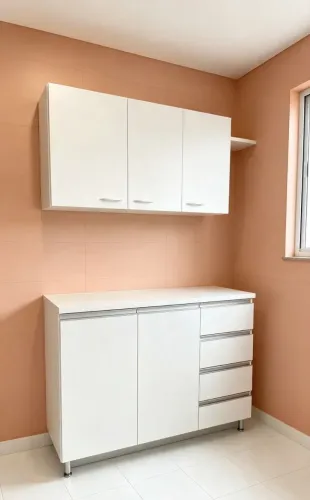 Kit armário e balcão em mdf