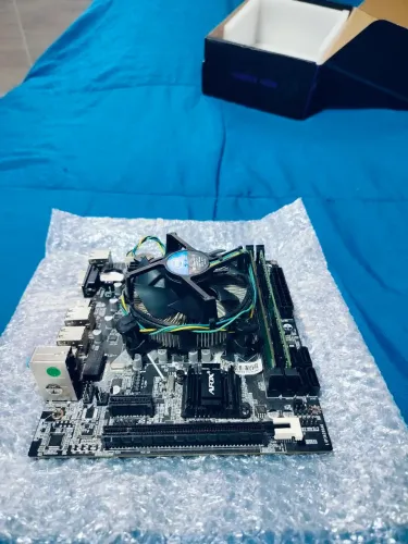 kit com placa mae, processador, memórias e cooler