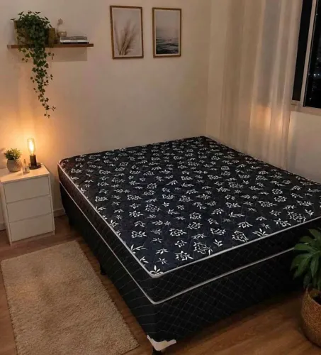 CAMA CASAL BOX CONJUGADA 20CM DE ESPUMA D33 FRETE GRÁTIS CONFORTÁVEL 