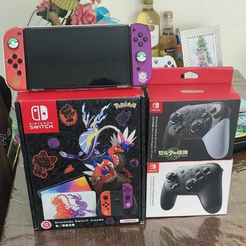 Nintendo Switch Oled Pokemon CIB Desbloqueado triple boot