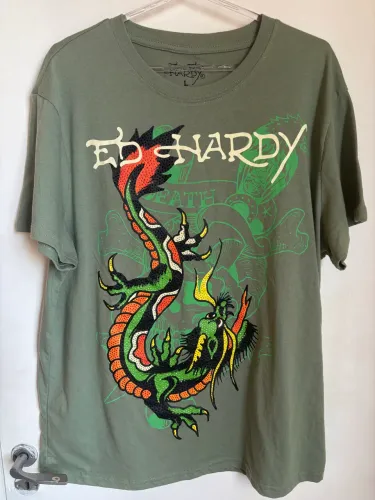 Camiseta Ed Hardy Strass Y2K Estados Unidos Original
