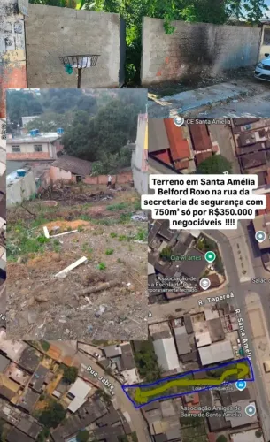 TERRENO DE 750m², COM SAÍDA P/ DUAS RUAS (SANTA AMÉLIA)