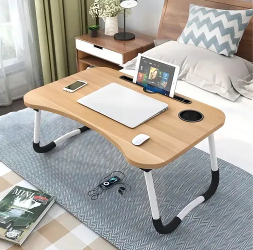 Mesa Portátil Dobrável P Notebook Home Office Cama Refeição.