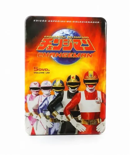 DVD Esquadrão Relâmpago Changeman 5 Dvds
