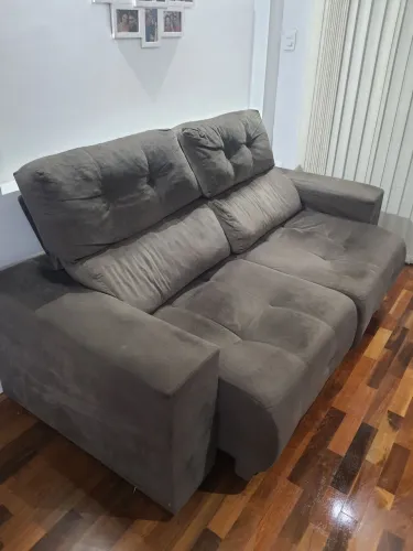 Sofá retrátil 2 lugares encosto reclinável 