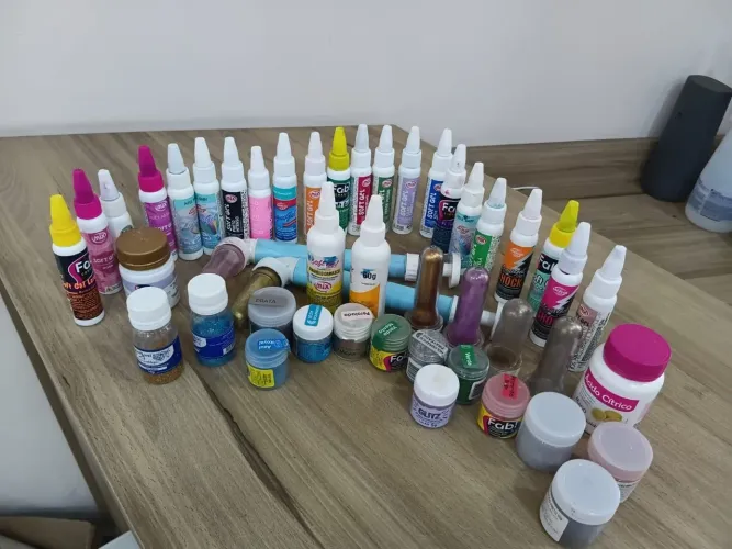 Lote de produtos para Confeitaria- Corantes, Glitter, Pós e Decoração