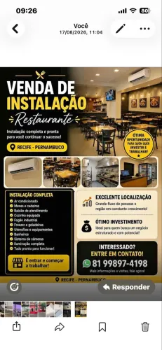 Repasso estalacoes completa pra restaurante