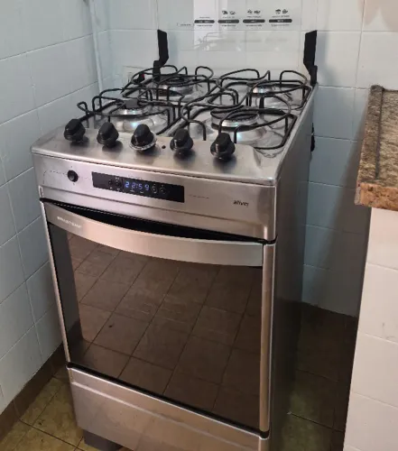 Fogão Brastem Ative 4 bocas com grill e timer