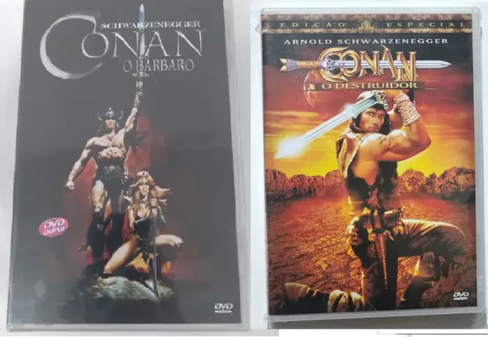 coleção dvds conan - conan o bárbaro dvd duplo + conan o destruidor edição especial