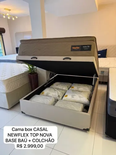 Cama box Casal BAÚ COM COLCHÃO PILLOW TOP - Entrego!