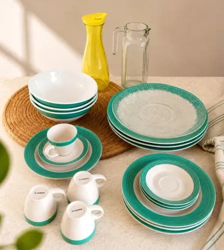 Louças La Cuisine Porcelana com Garrafa e Jarra de Vidro