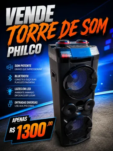 Torre de som Philco 1800W super nova.