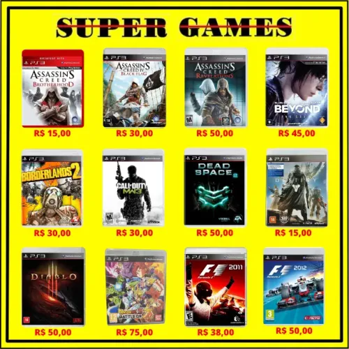 Jogos PS3 em até 6x sem juros, Loja física desde 2004, Próximo ao Metrô. 