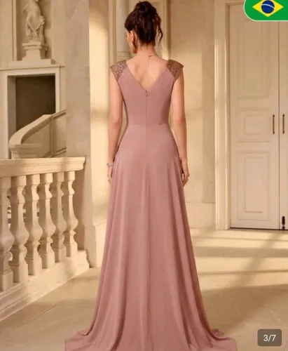 Vestido de madrinha rosa antigo 