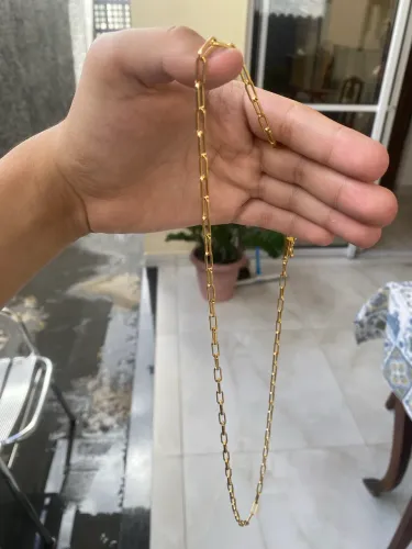 Corrente Banhada a Ouro com Verniz de Proteção