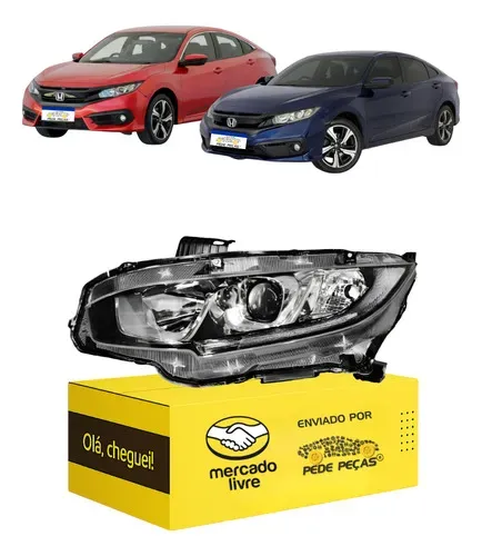 Farol Esquerdo Civic G10 2017 2018 2019 2020 2021 Esquerdo/motorista
