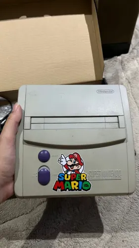 Super Nintendo Original na caixa (original) funcionando com cabos 