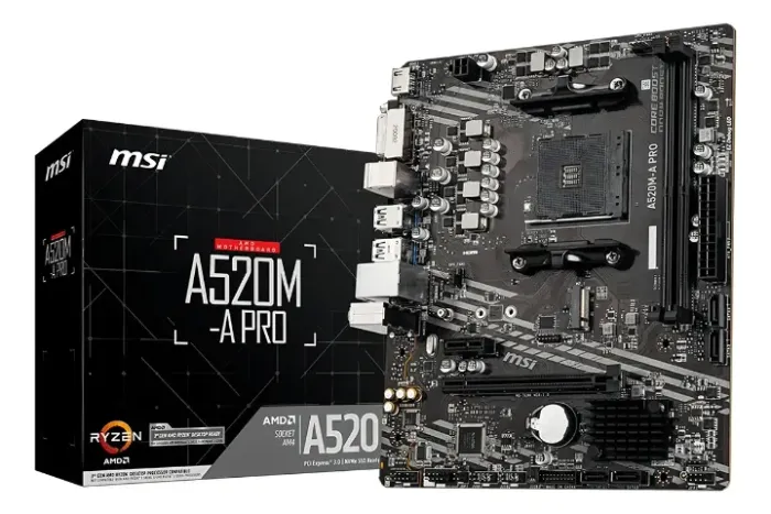 Placa Mãe MSI AM4 A520-A PRO - Produto Novo