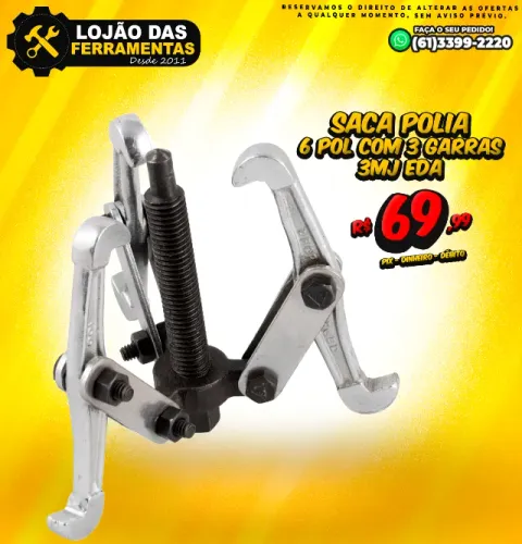 Saca Polia 6 Pol Com 3 Garras 3MJ EDA