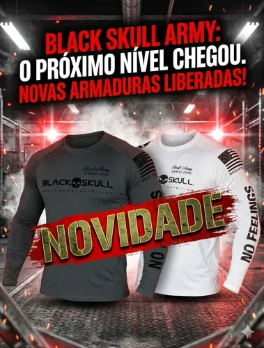 Manga longa Black skull 
