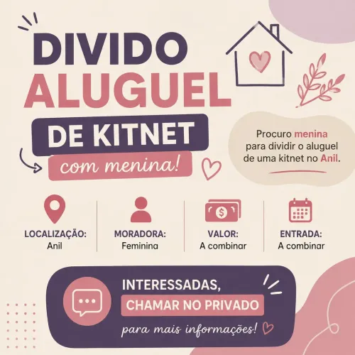 Dividir kitnet com mulher no Anil