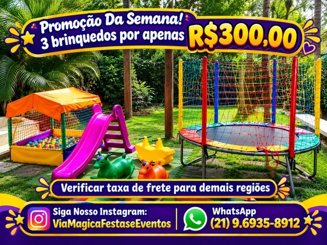 Pula Pula, Piscina de bolinhas, Área Baby e Muito Mais