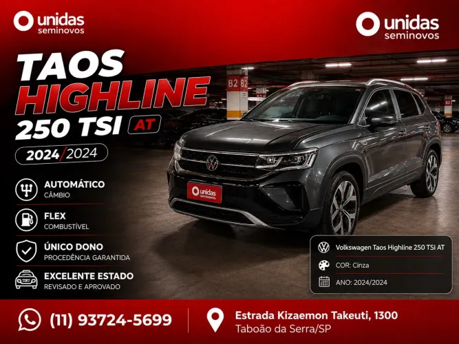 Volkswagen Taos Highline 1.4 250 TSI Flex AUT 2024