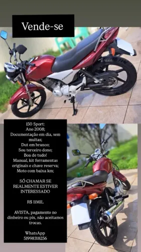 Titan 150 Sport 2008 filé