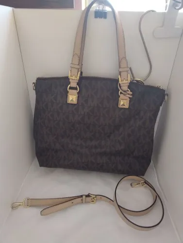 Bolsa Michael kors monograma couro marrom