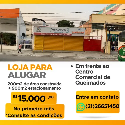 Alugo loja no centro de queimados