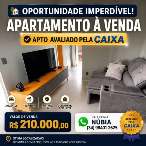 APTO 03 QUARTOS - COND. QUARESMEIRA _JÁ AVALIADO PELA CAIXA
