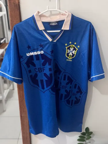 Camisa seleção brasileira 1995 azul jogador