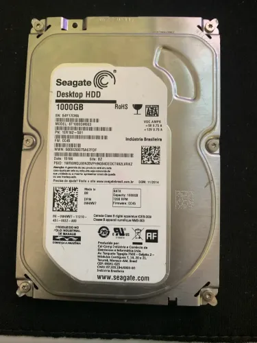 HD Seagate 1TB 7200RPM SATA
