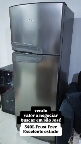 Geladeira Consul 340L Frost Free inox