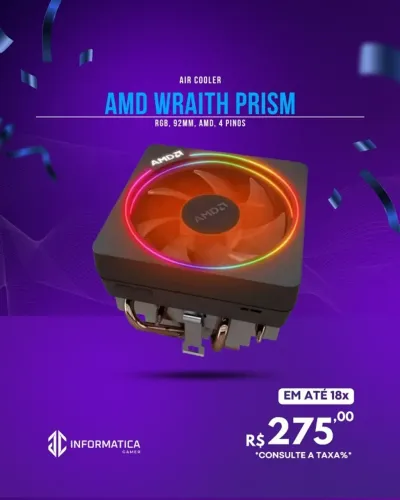 AIR COOLER AMD WRAITH PRISM