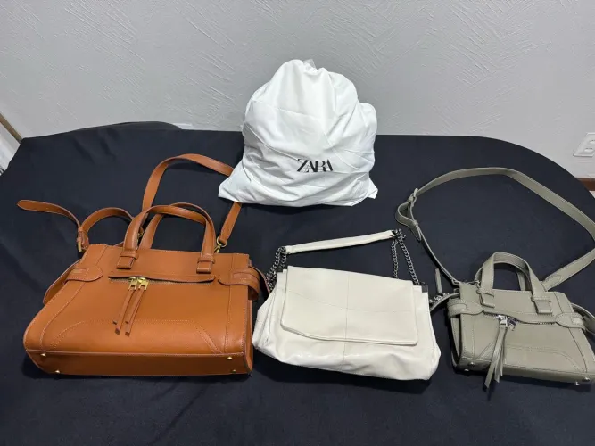Três bolsas da Zara