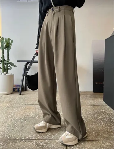 Calça alfaiataria pantalona wide leg