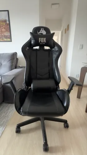 Cadeira Gamer Fox Racer FX-528 Preta - Excelente Estado, Sem Descascados