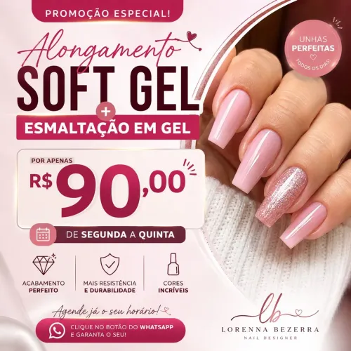 Alongamento de unha softgel