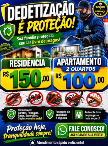 Dedetização profissional sem cheiro promoção
