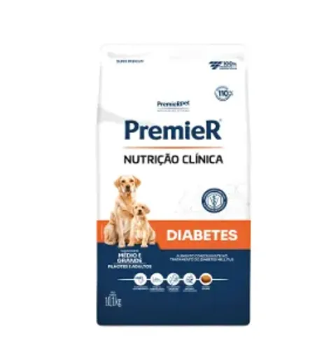 Ração Premier Nutrição Clinica Diabetes Raças Médias/Grandes 10.1kg