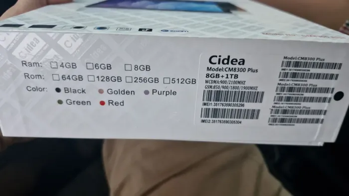 ? TABLET CIDEA CM8300 PLUS | 10" | 8GB RAM | 1TB ARMAZENAMENTO | 5G LTE ?
