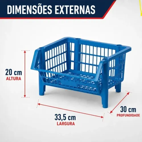 Cesto expositor empilhavel azul