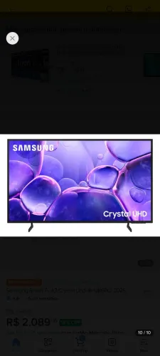 Tv samsung 43" 4K Crystal UHD