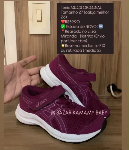Tênis infantil SEMINOVO ASICS ORIGINAL